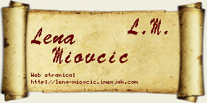 Lena Miovčić vizit kartica